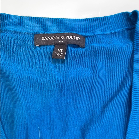 Banana Republic Blue Cardigan Sweater V-Neck Knit - Picture 2 of 3